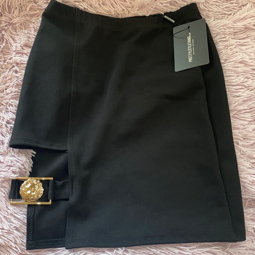 Black mini skirt